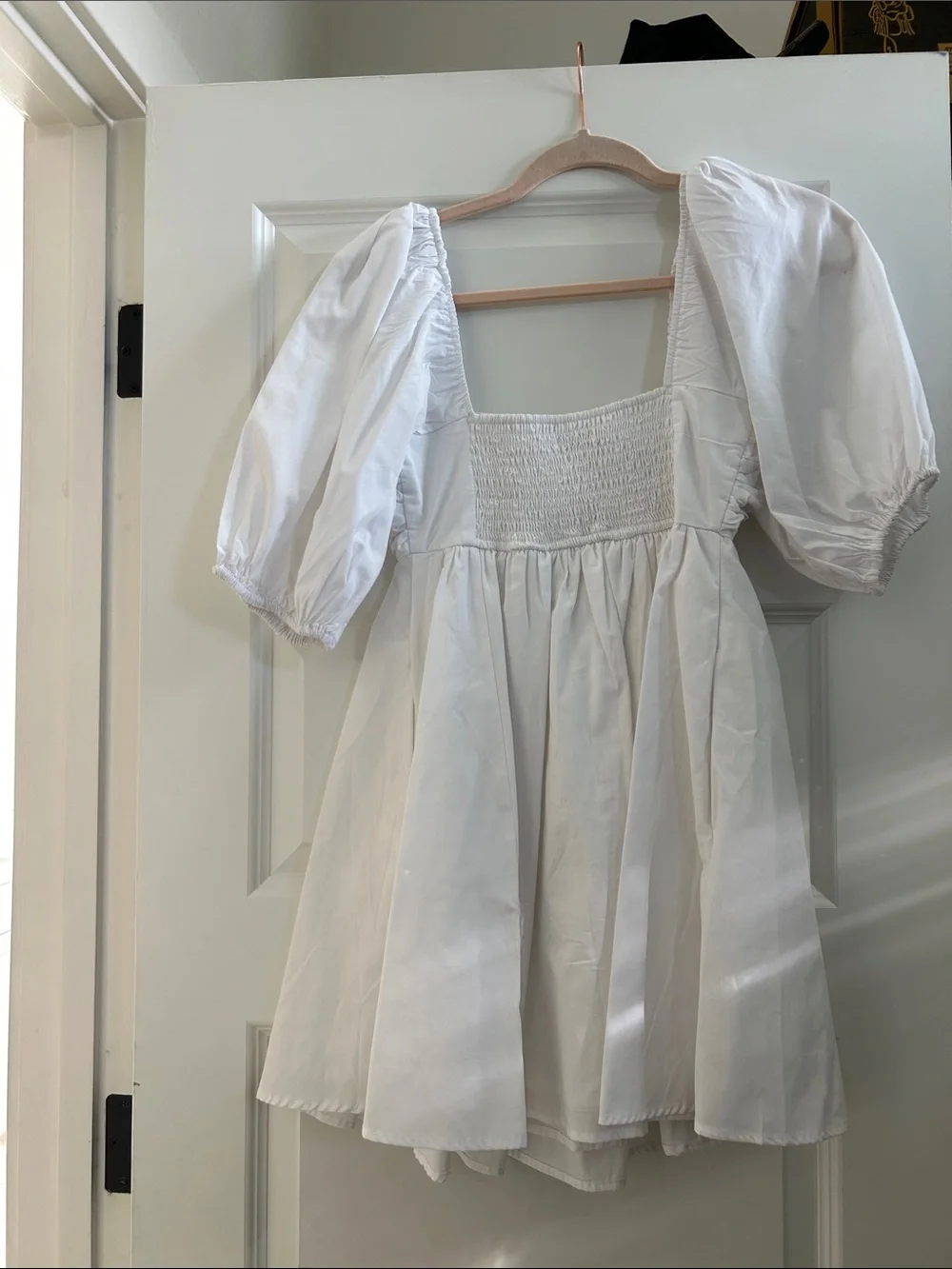 Abercrombie & Fitch White Puff-Sleeve Formal Dress - Picture 4 of 5